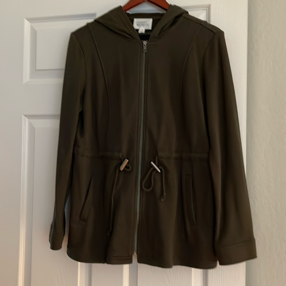 Market Spruce green knit jacket